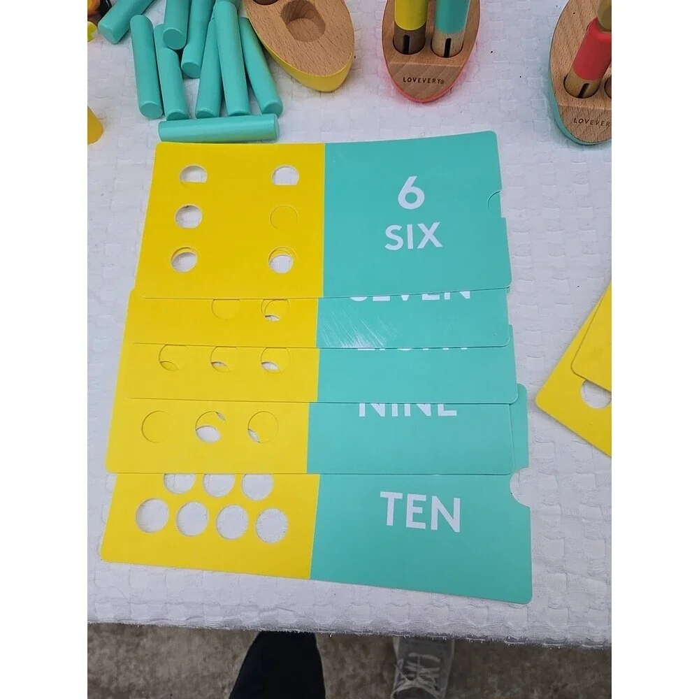 Lovevery Wooden Montessori Toy Lot Counting Sorting Fine Motor Baby Toddler Set